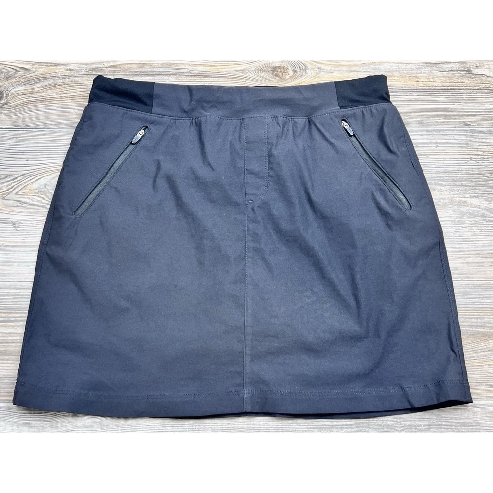 Eddie Bauer First Ascent Skort Womens 12 Black Skirted Shorts Activewear Casual